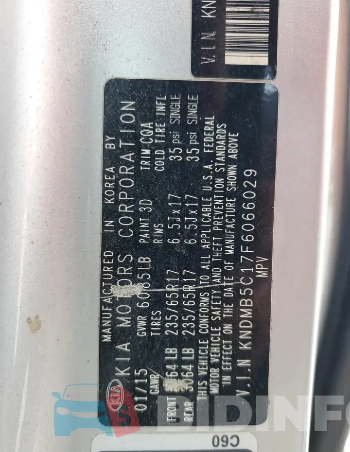 KNDMB5C17F6066029 Photo# 13
