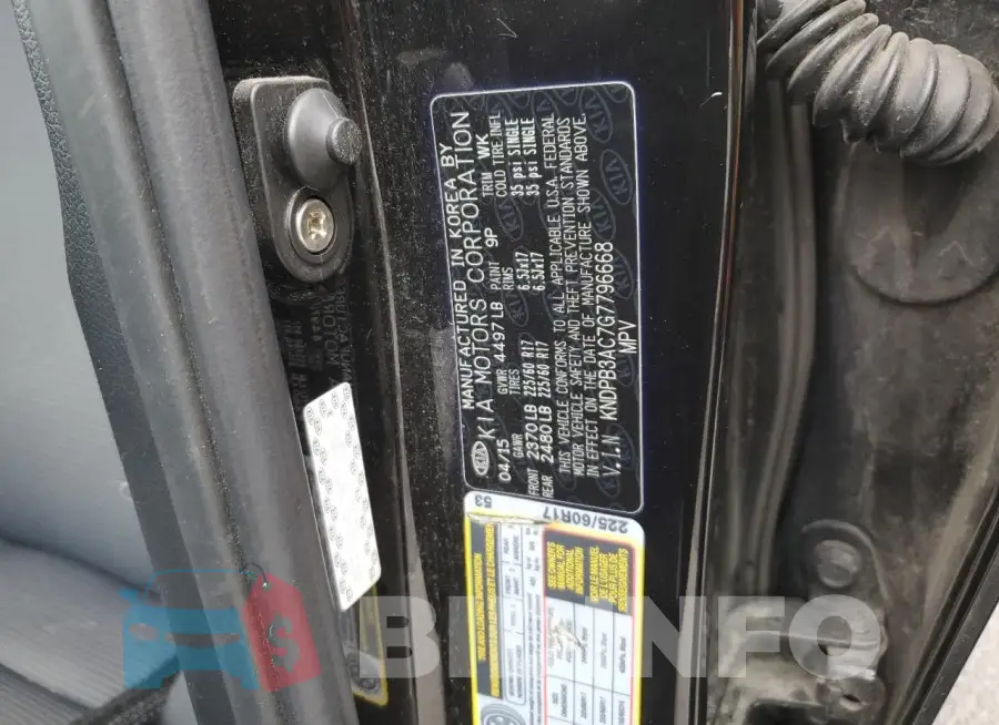 KNDPB3AC7G7796668 Photo# 13
