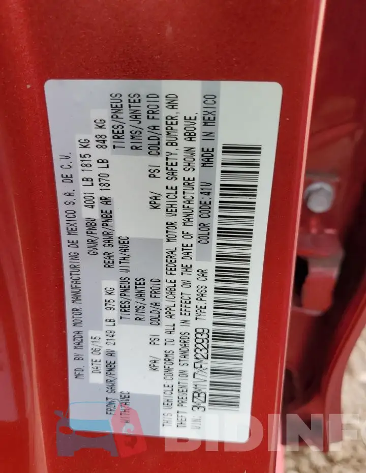 3MZBM1V7XFM232939 Photo# 12