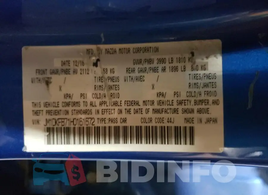 JM1DKFB71H0161672 Photo# 12