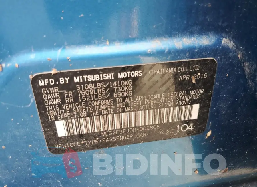 ML32F3FJ0HH002808 Photo# 13