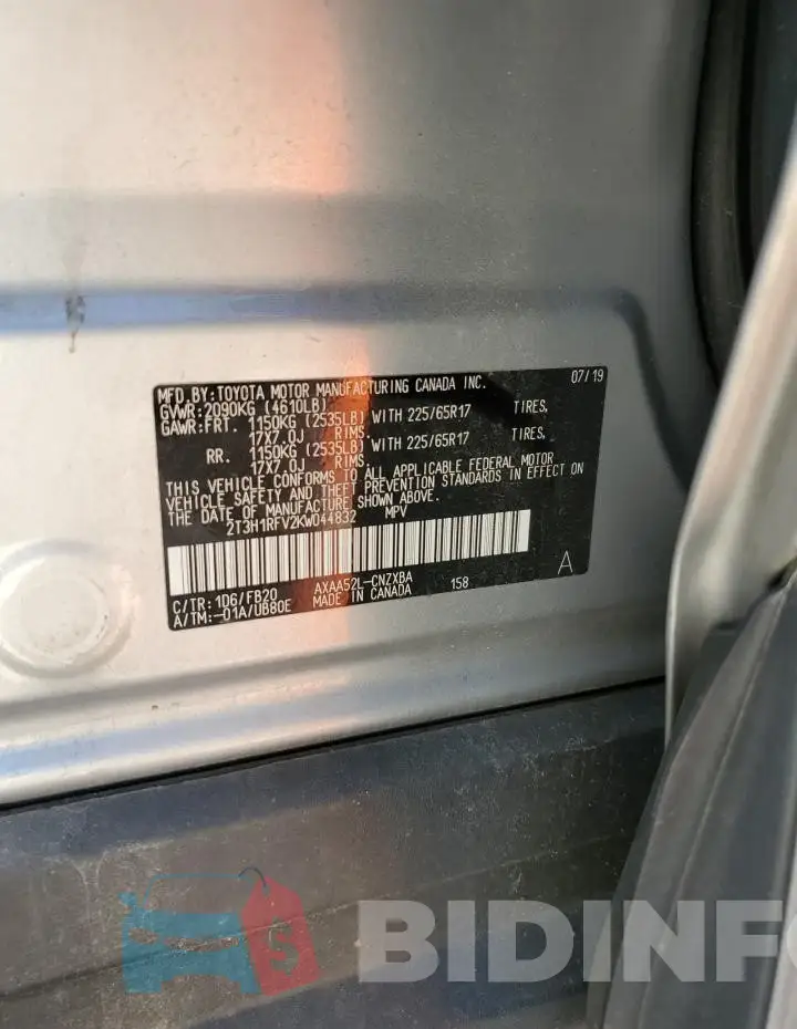 2T3H1RFV2KW044832 Photo# 12