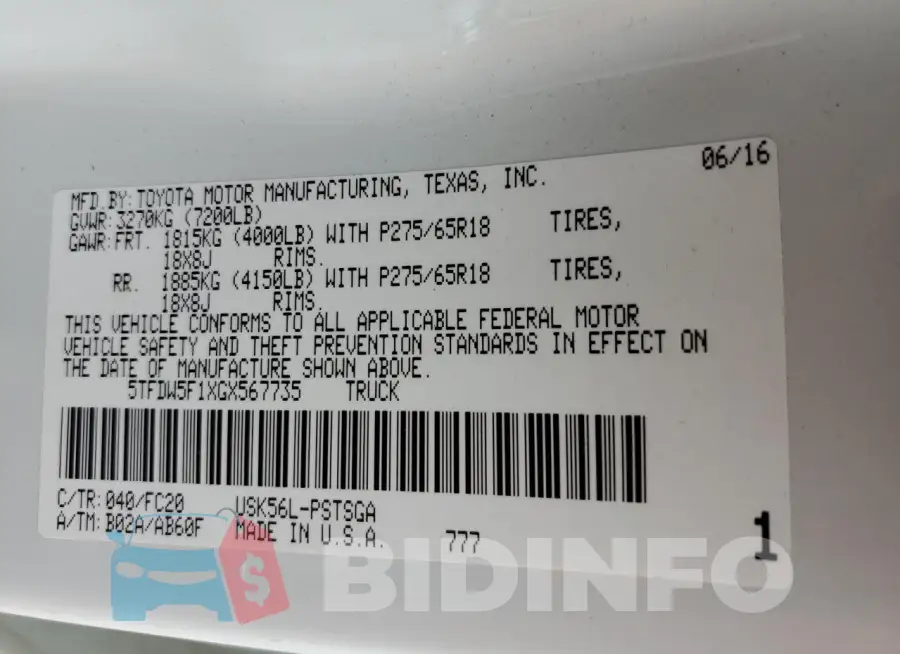5TFDW5F1XGX567735 Photo# 12