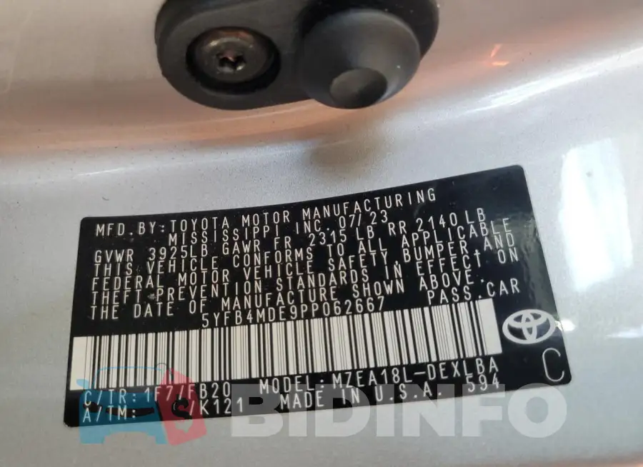 5YFB4MDE9PP062667 Photo# 13