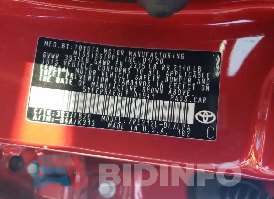 5YFEPRAE6LP104941 Photo# 12