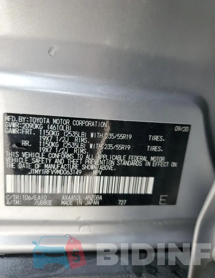 JTMY1RFV9MD063149 Photo# 14