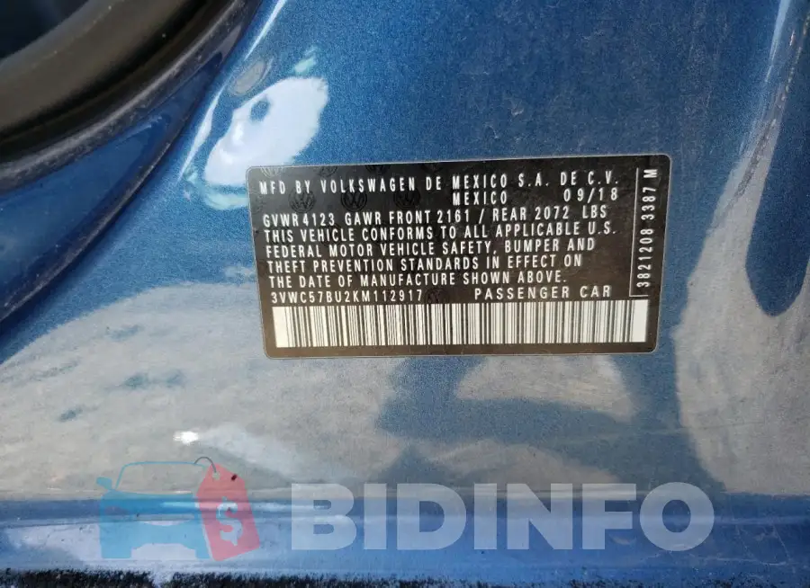 3VWC57BU2KM112917 Photo# 12