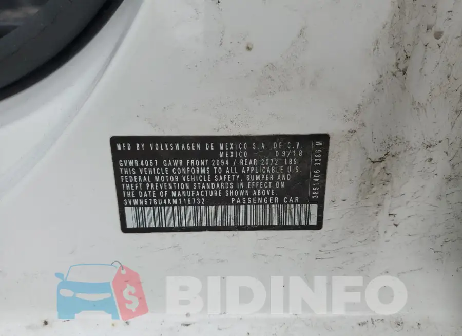 3VWN57BU4KM115732 Photo# 12