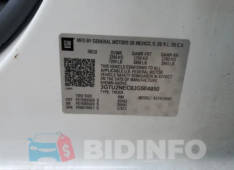 3GTU2NEC0JG504850 Photo# 12