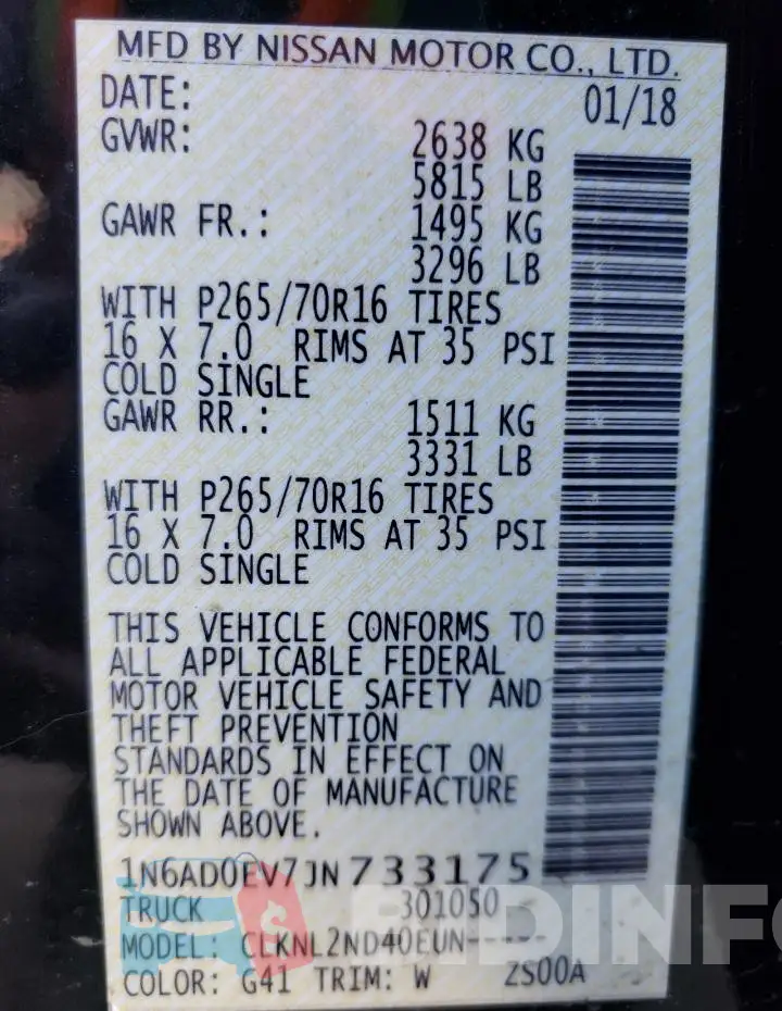 1N6AD0EV7JN733175 Photo# 13