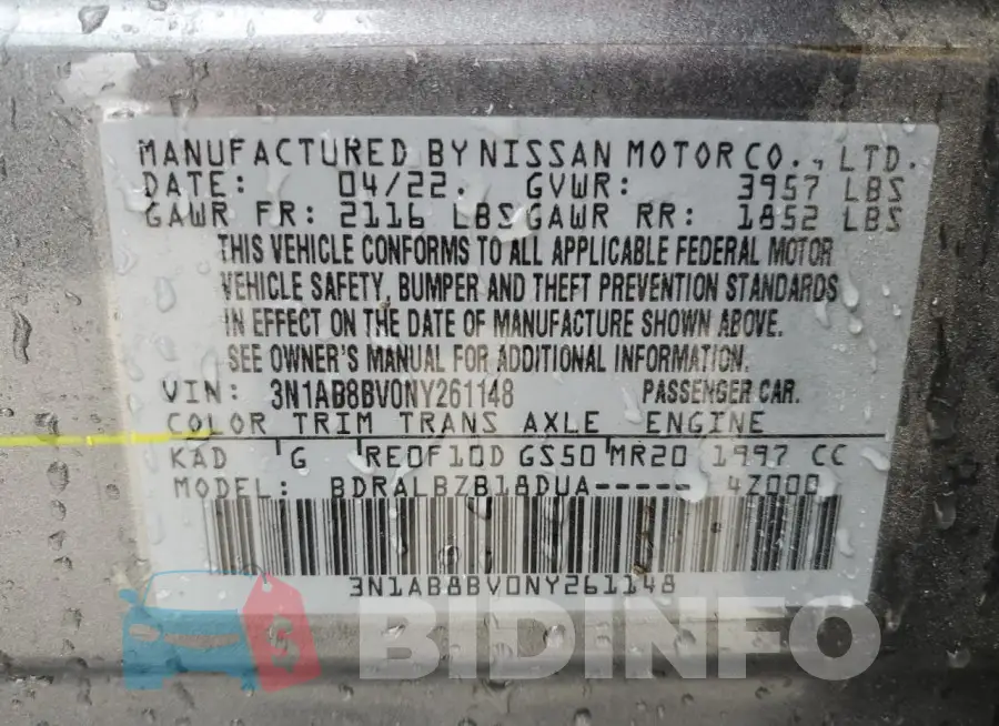 3N1AB8BV0NY261148 Photo# 12