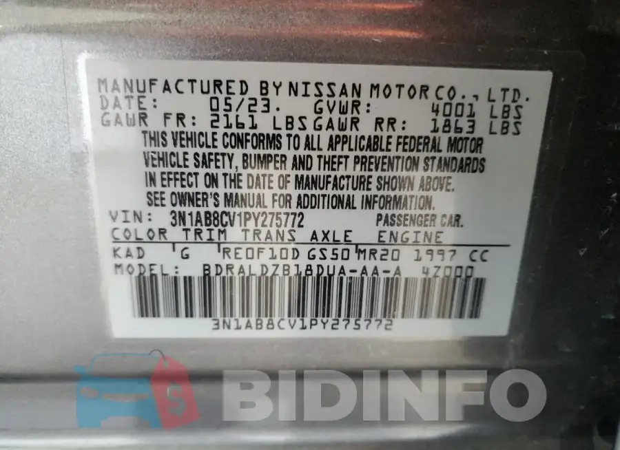 3N1AB8CV1PY275772 Photo# 12