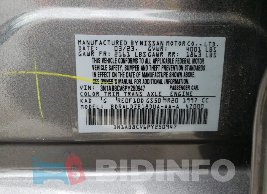 3N1AB8CV6PY250947 Photo# 12