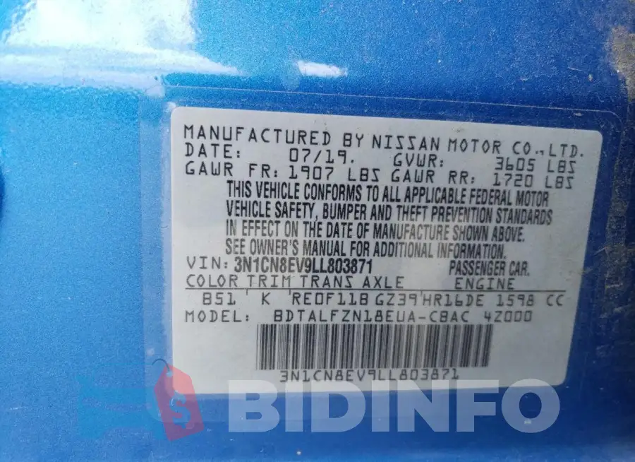 3N1CN8EV9LL803871 Photo# 12