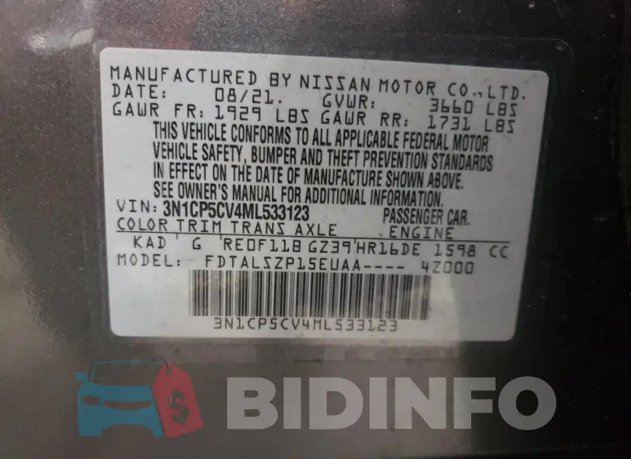 3N1CP5CV4ML533123 Photo# 13