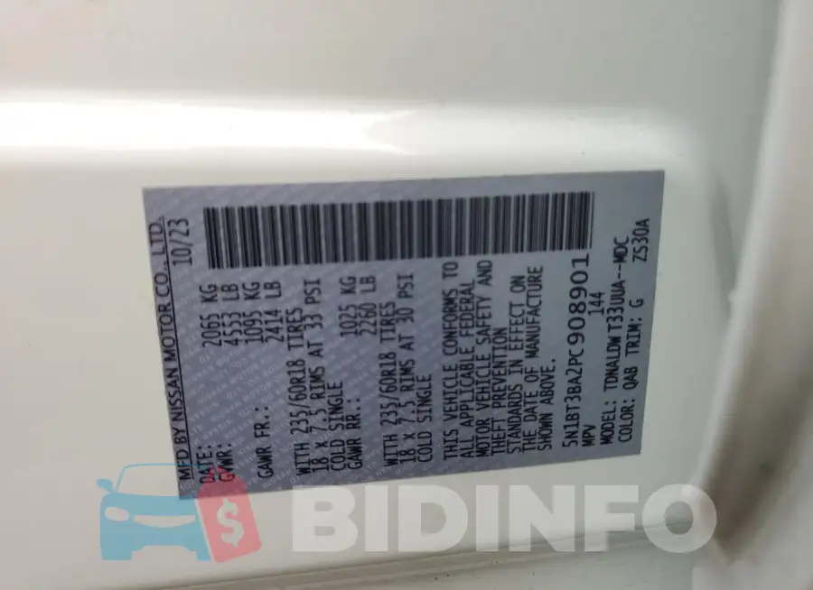5N1BT3BA2PC908901 Photo# 13