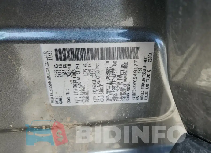 5N1BT3BAXPC949177 Photo# 12
