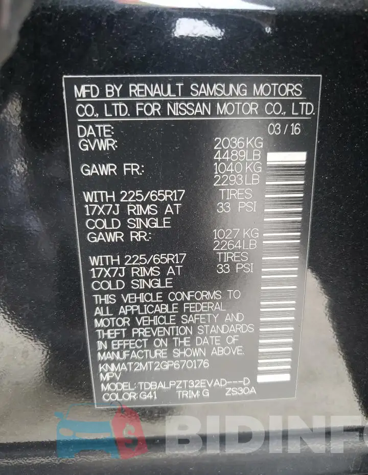 KNMAT2MT2GP670176 Photo# 12