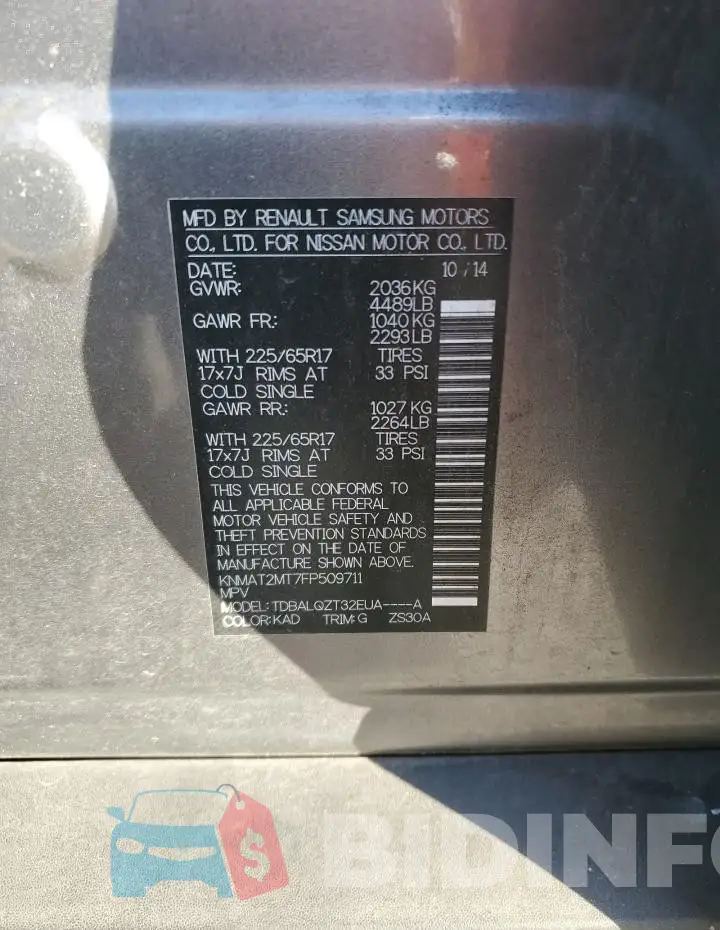 KNMAT2MT7FP509711 Photo# 14