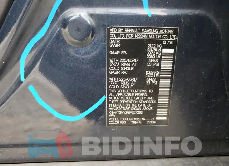 KNMAT2MV2GP657266 Photo# 13