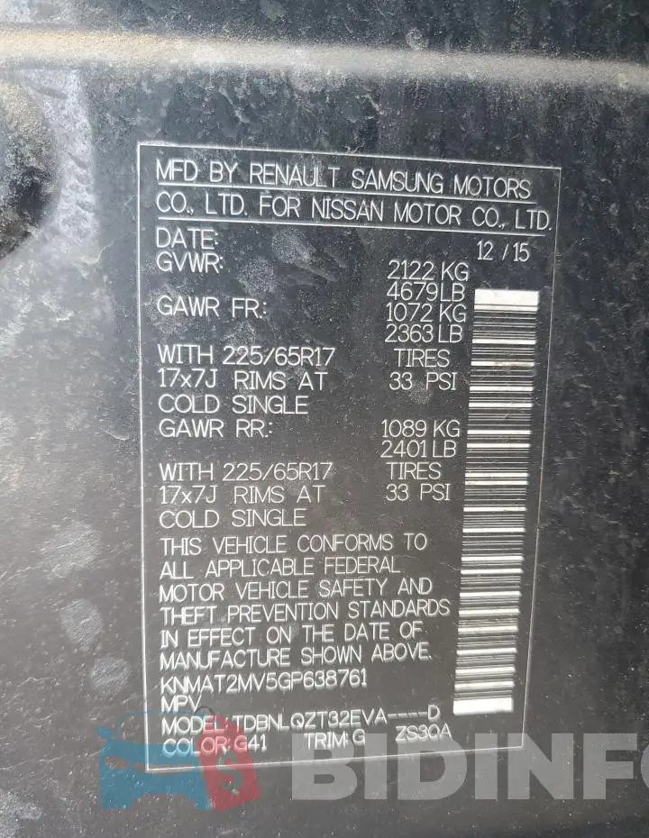 KNMAT2MV5GP638761 Photo# 13
