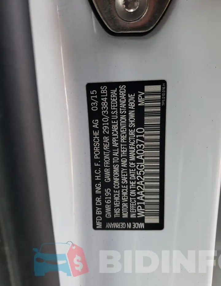 WP1AA2A25GLA03710 Photo# 12