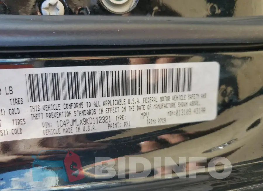 1C4PJMLX9KD112321 Photo# 13
