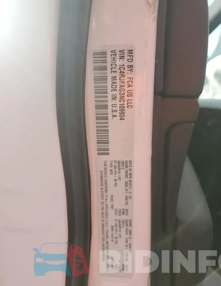 1C4RJFAG3NC109934 Photo# 13