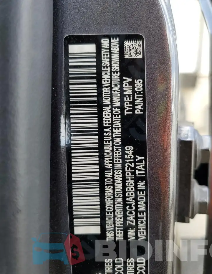 ZACCJABB6HPF21549 Photo# 13