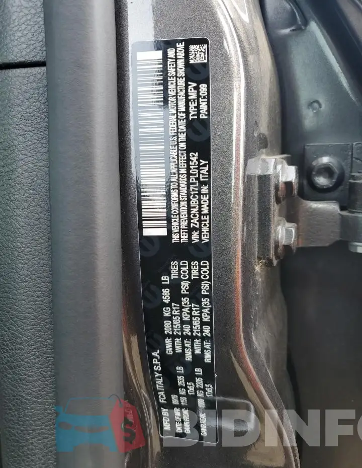 ZACNJBC17LPL01542 Photo# 12