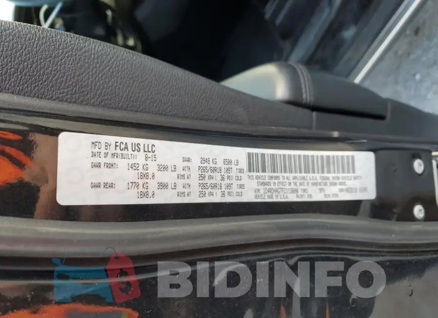 1C4RDHAG7FC113800 Photo# 14