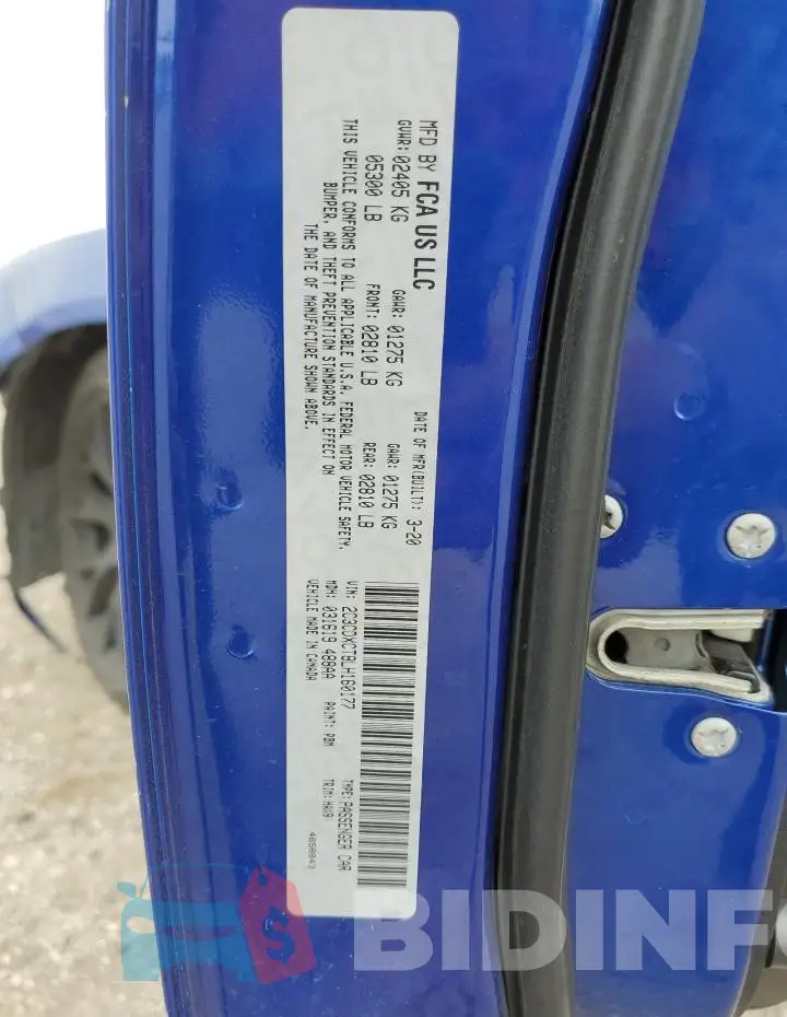2C3CDXCT8LH160177 Photo# 13