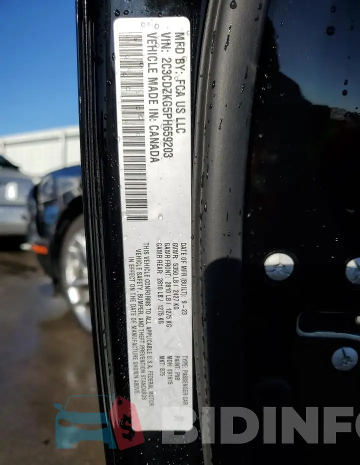 2C3CDZKG5PH659203 Photo# 12