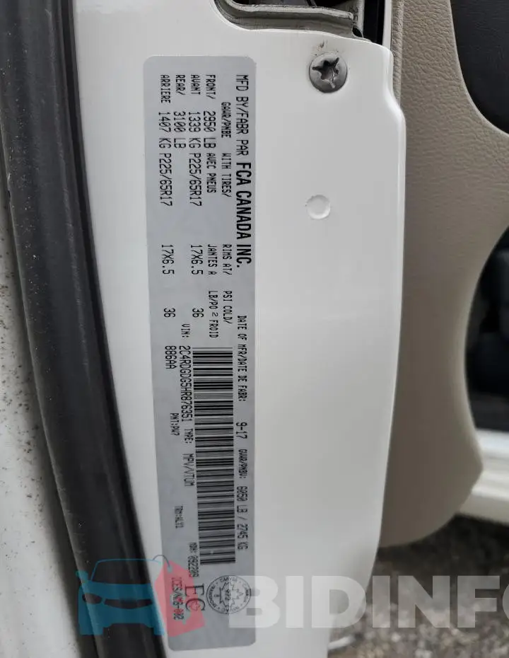 2C4RDGDG5HR876351 Photo# 14