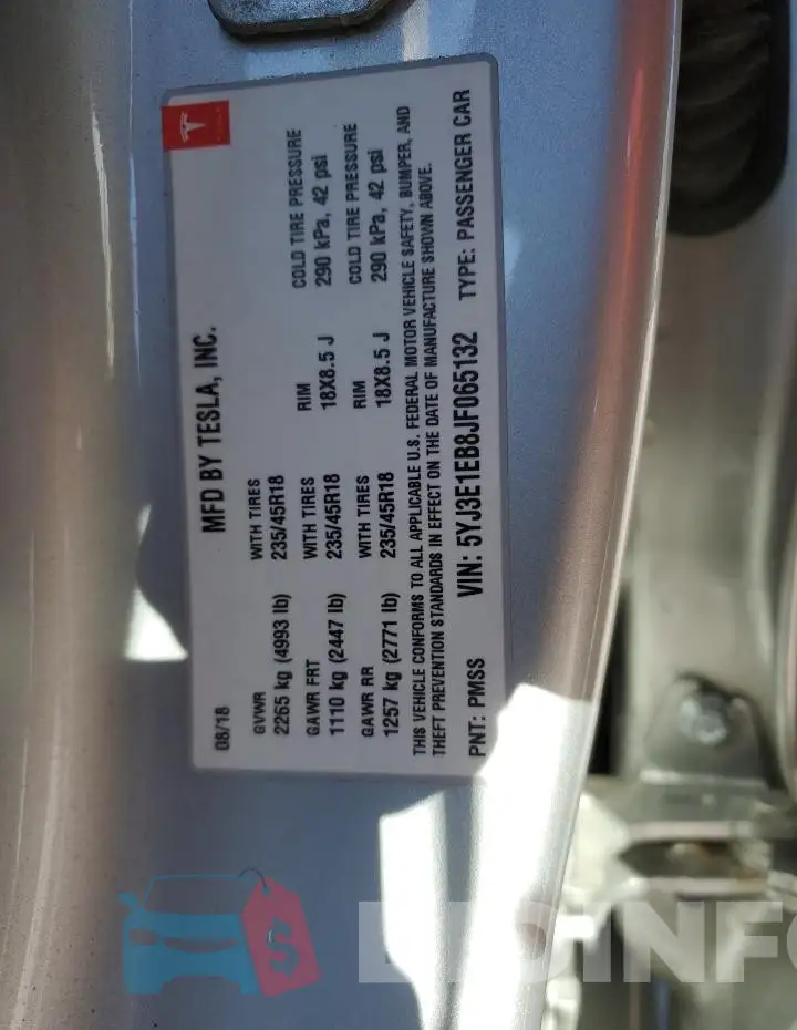 5YJ3E1EB8JF065132 Photo# 12