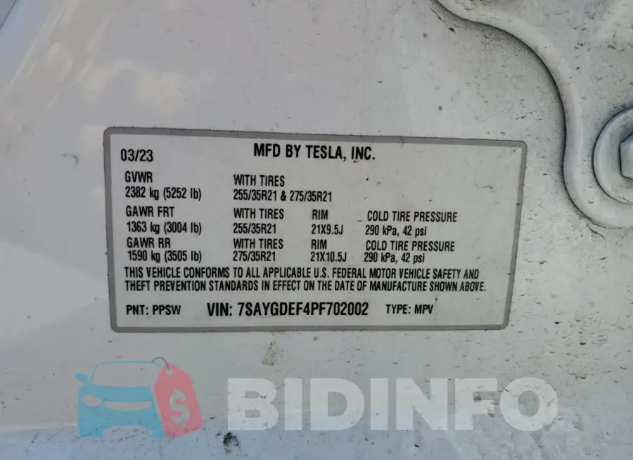 7SAYGDEF4PF702002 Photo# 13