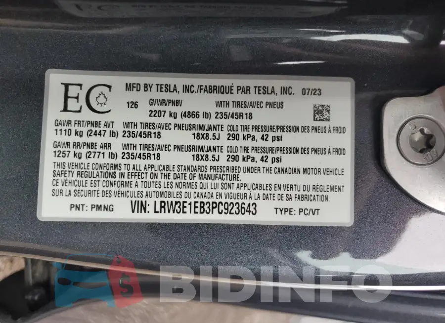 LRW3E1EB3PC923643 Photo# 12