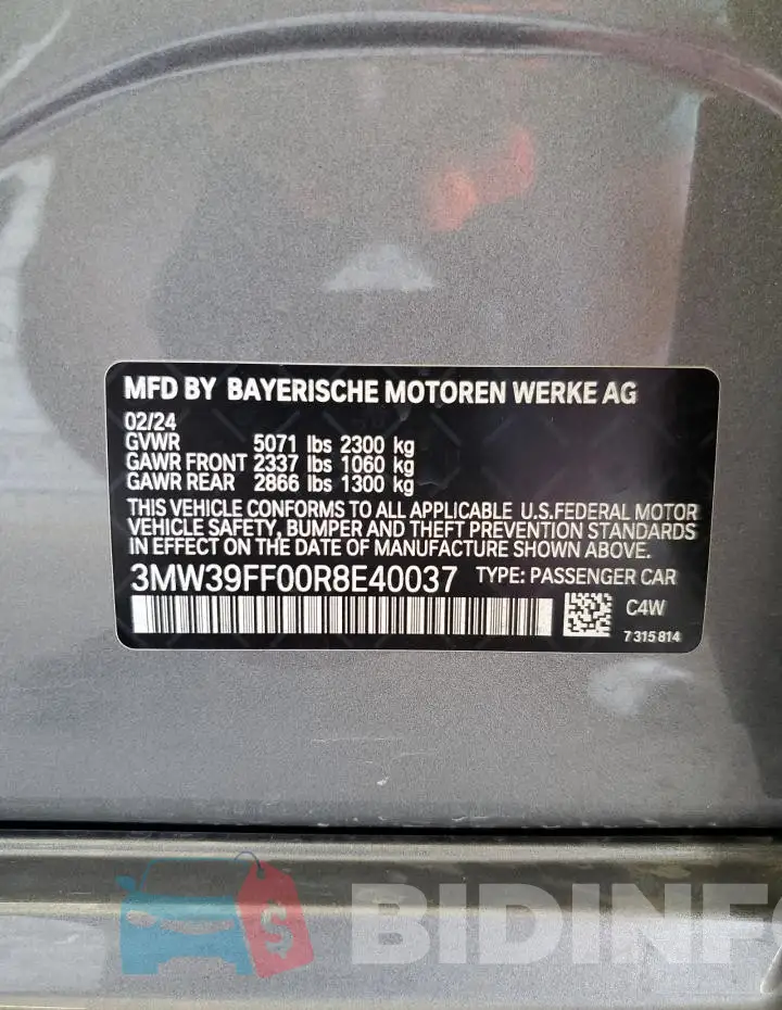 3MW39FF00R8E40037 Photo# 12