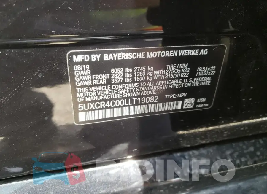 5UXCR4C00LLT19082 Photo# 13