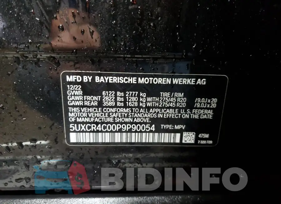 5UXCR4C00P9P90054 Photo# 12
