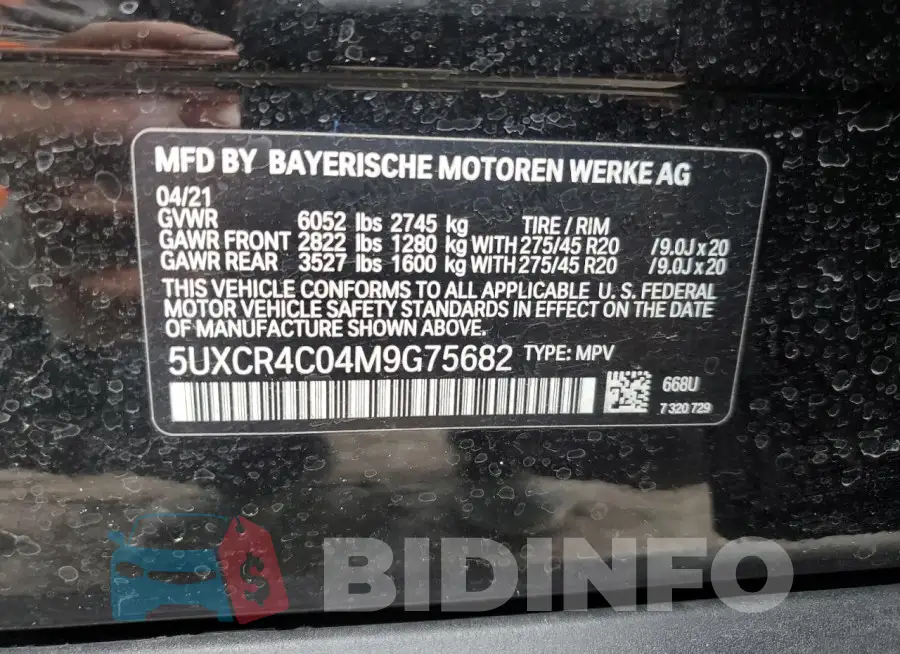 5UXCR4C04M9G75682 Photo# 13
