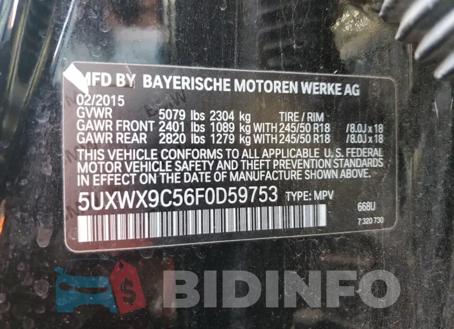 5UXWX9C56F0D59753 Photo# 14