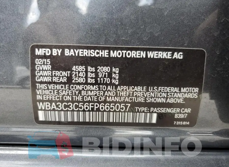WBA3C3C56FP665057 Photo# 13
