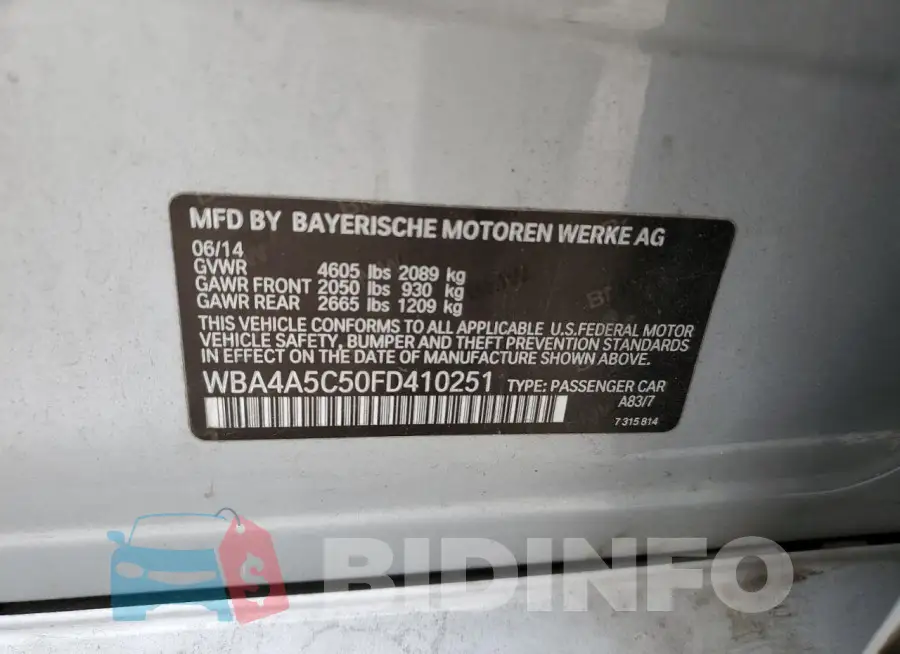 WBA4A5C50FD410251 Photo# 12