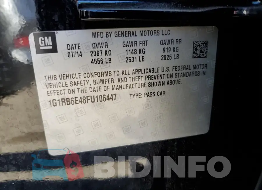 1G1RB6E48FU106447 Photo# 13
