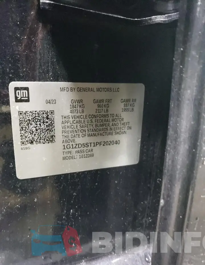1G1ZD5ST1PF202040 Photo# 12