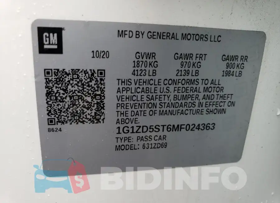 1G1ZD5ST6MF024363 Photo# 13