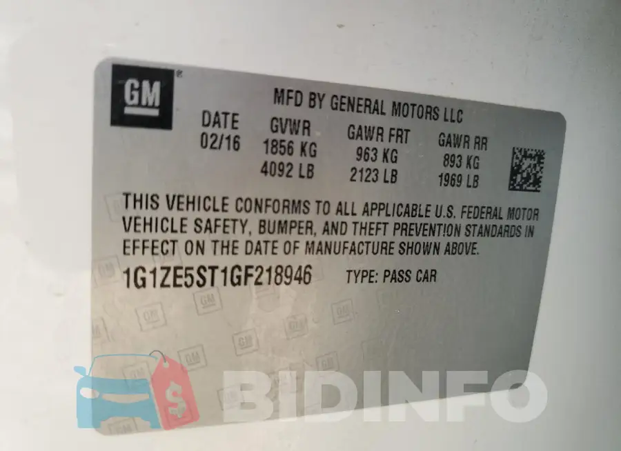 1G1ZE5ST1GF218946 Photo# 12