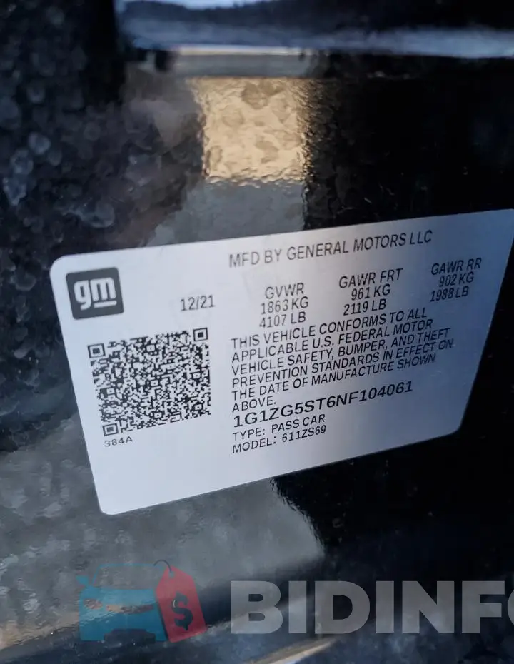 1G1ZG5ST6NF104061 Photo# 12