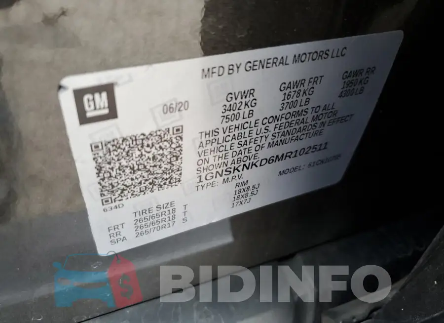 1GNSKNKD6MR102511 Photo# 13